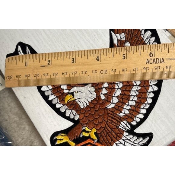 Harley Davidson Embroidered Eagle Patch 9 x6.25" Motorcycle Biker Jacket Iron-On - Picture 6 of 6